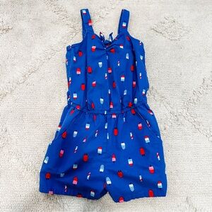Cat & Jack Blue Popsicle Print Kids Romper